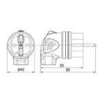 220-240V 16A KAUÇUK FİŞ VE PRİZLER