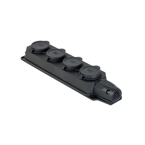 404007 – Kauçuk 4 ‘lü Grup Priz 4x(2P+E) 220/240V 16A Alman Tip