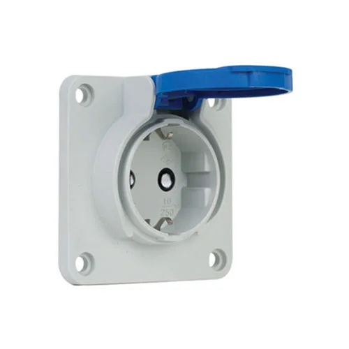 404073ST06 – Makine Prizi 2P+E 220/240V 16A Üst Arka Giriş Alman Tip