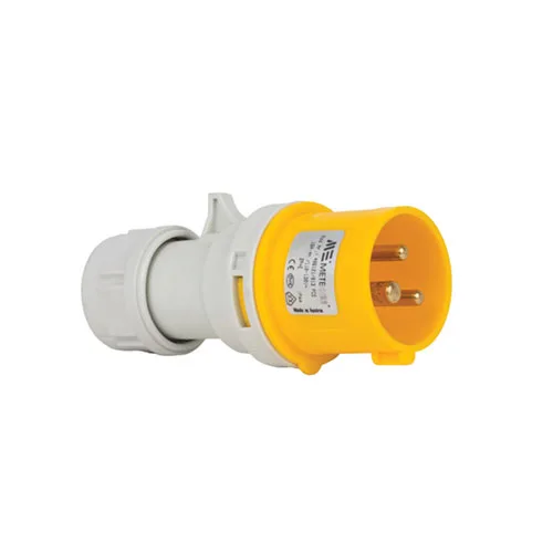 406121V – CEE Düz Fiş 16A 100-130V 2P+PE 4 h IP44 Vidalı Bağlantı
