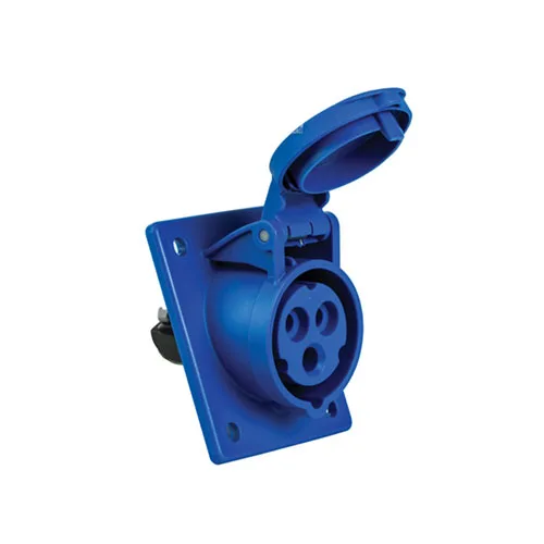 406501V – CEE Eğik Makine Prizi 16A 200-250V 2P+PE 6h IP44 Vidalı Bağlantı (70mmx85mm)