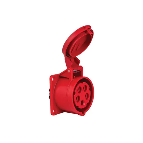 406510 – CEE Düz Makine Prizi 16A  200/346V-240/415V 3P+N+PE 6 h IP44 Hızlı Bağlantı (70mmx70mm)