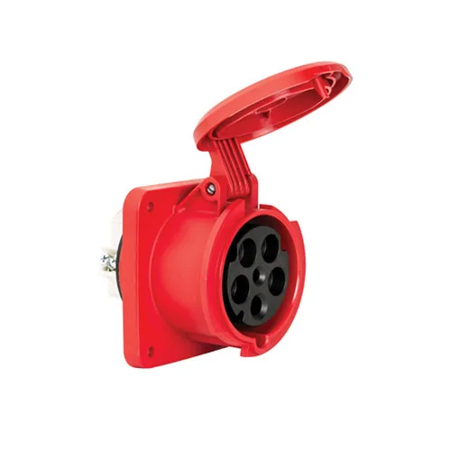 406534 – CEE Düz Makine Prizi 63A  200/346V-240/415V 3P+N+PE 6 h IP44 Vidalı Bağlantı (100mmx107mm)