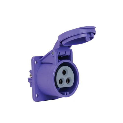 406553V – CEE Düz Makine Prizi 16A 20-25V 3P – IP54 Vidalı Bağlantı (54mmx60mm)