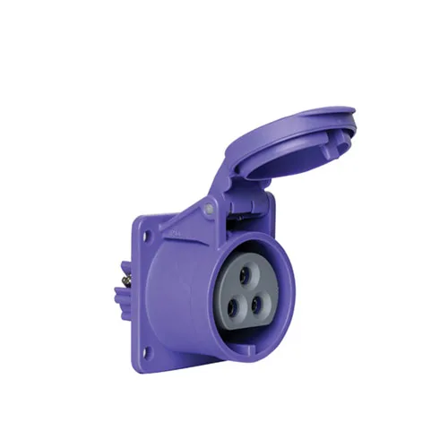 406556V – CEE Düz Makine Prizi 32A 20-25V 3P – IP54 Vidalı Bağlantı (54mmx60mm)