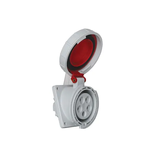 T120142V – CEE Makine Prizi (Eğik) 32A 380-415V 3P+N+PE 6 h IP67  Vidalı Bağlantı (85mmx85mm)