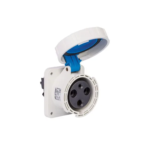T1300647 – CEE Makine Prizi (Düz) 63A 220-240V 2P+PE 6 h IP67 Vidalı Bağlantı (77mmx107mm)