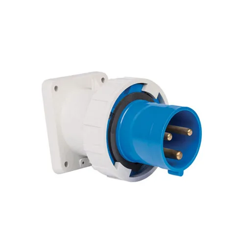 T27417 – CEE Makine Fişi (Eğik) 63A 220-240V 2P+PE 6 h IP67 Vidalı Bağlantı (100mmx107mm)