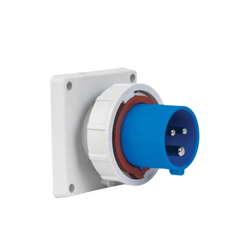 T28063V – CEE Makine Fişi (Düz) 16A 220-240V 2p+PE 6 h IP67  Vidalı Bağlantı (85mmx85mm)